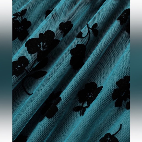 BloomChic Plus Size XL Floral Mesh Patchwork Surplice Neck Tank Dress us14-16 - Picture 5 of 7